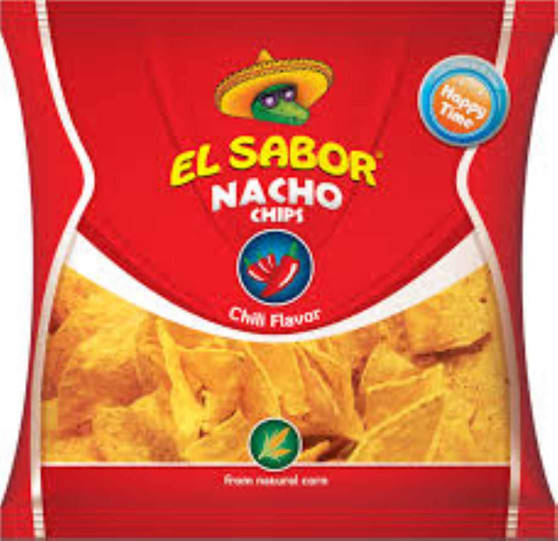EL SABOR NACHO CHIPS CHILLI 65G